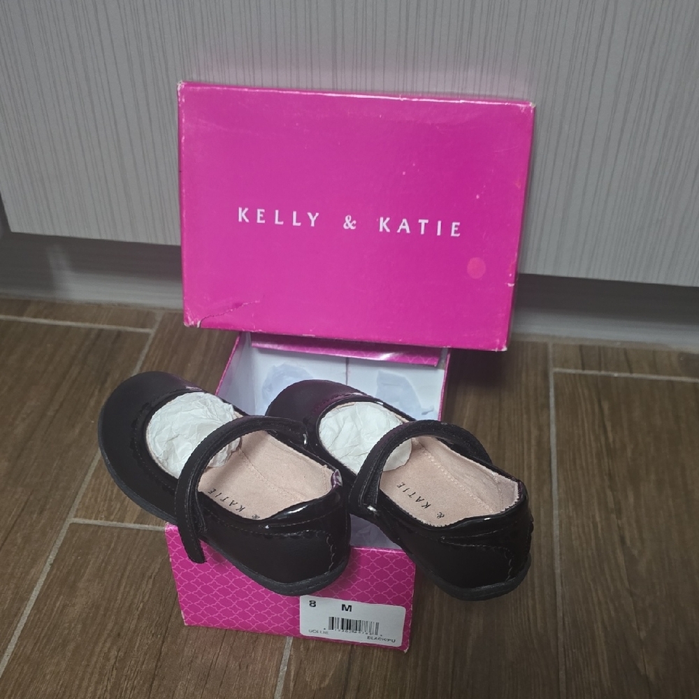 Lil Dollie Mary Jane Kelly & Katie Black Dress Shoes for Kids. Size: 8M